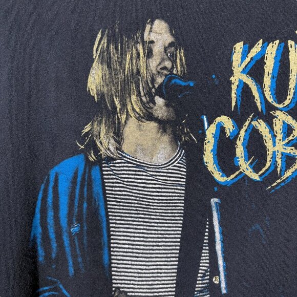 Vintage Kurt Cobain Black Suicide Note Tee Shirt Men's Size XL Nirvana Grunge - Picture 12 of 14